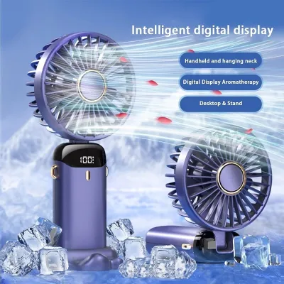 Portable Electric Fan with Smart Led Digital Display (5000mAh Battery) 